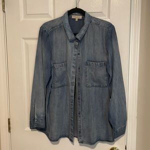 Side Stitch Los Angeles denim soft button down 1X